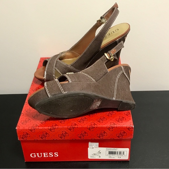 GUESS Wedge Shoes in excellent used condition
Size: 7.5
Price Paid: $64.99 + tax - Picture 2 of 7